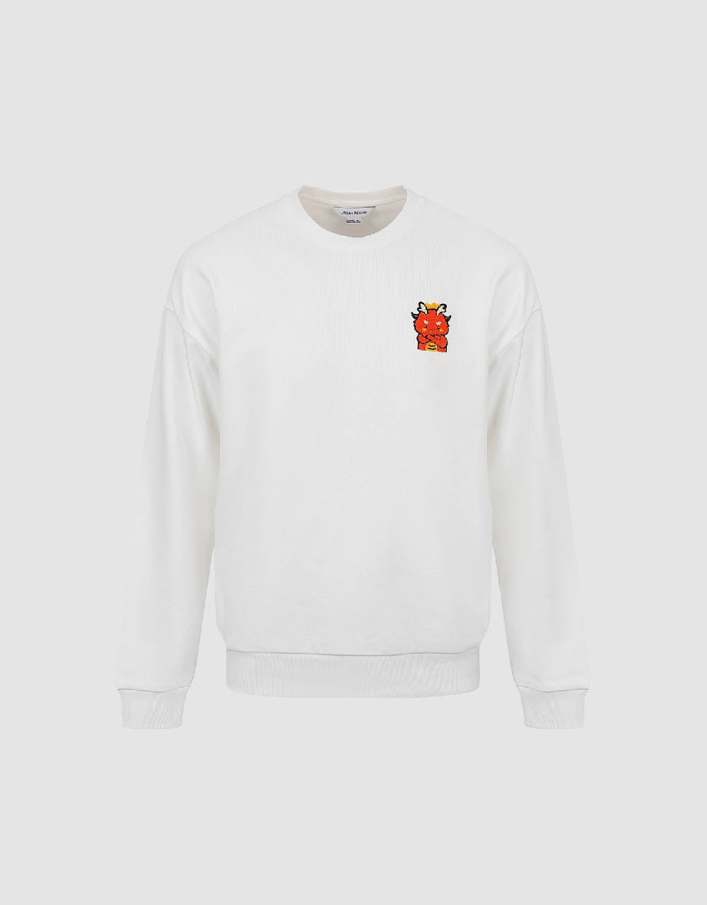 Embossed Crew Neck Sweatshirt