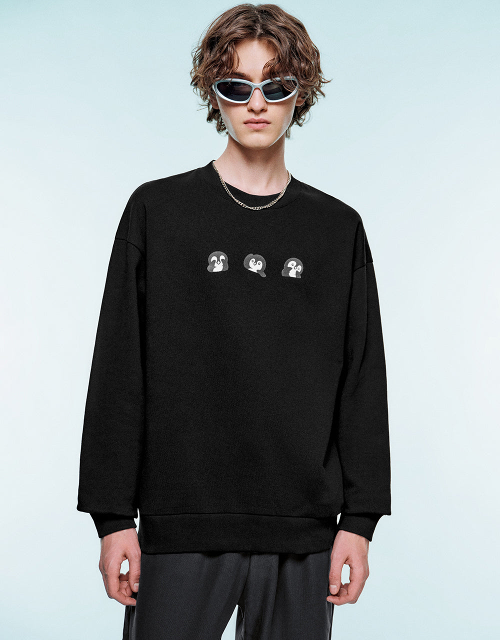 Penguins Printed Crew Neck Sweatshirt