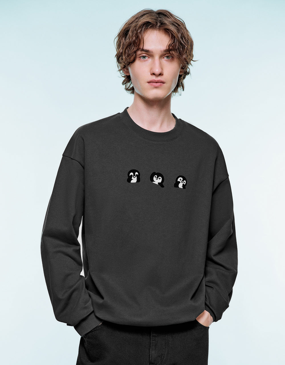 Penguins Printed Crew Neck Sweatshirt