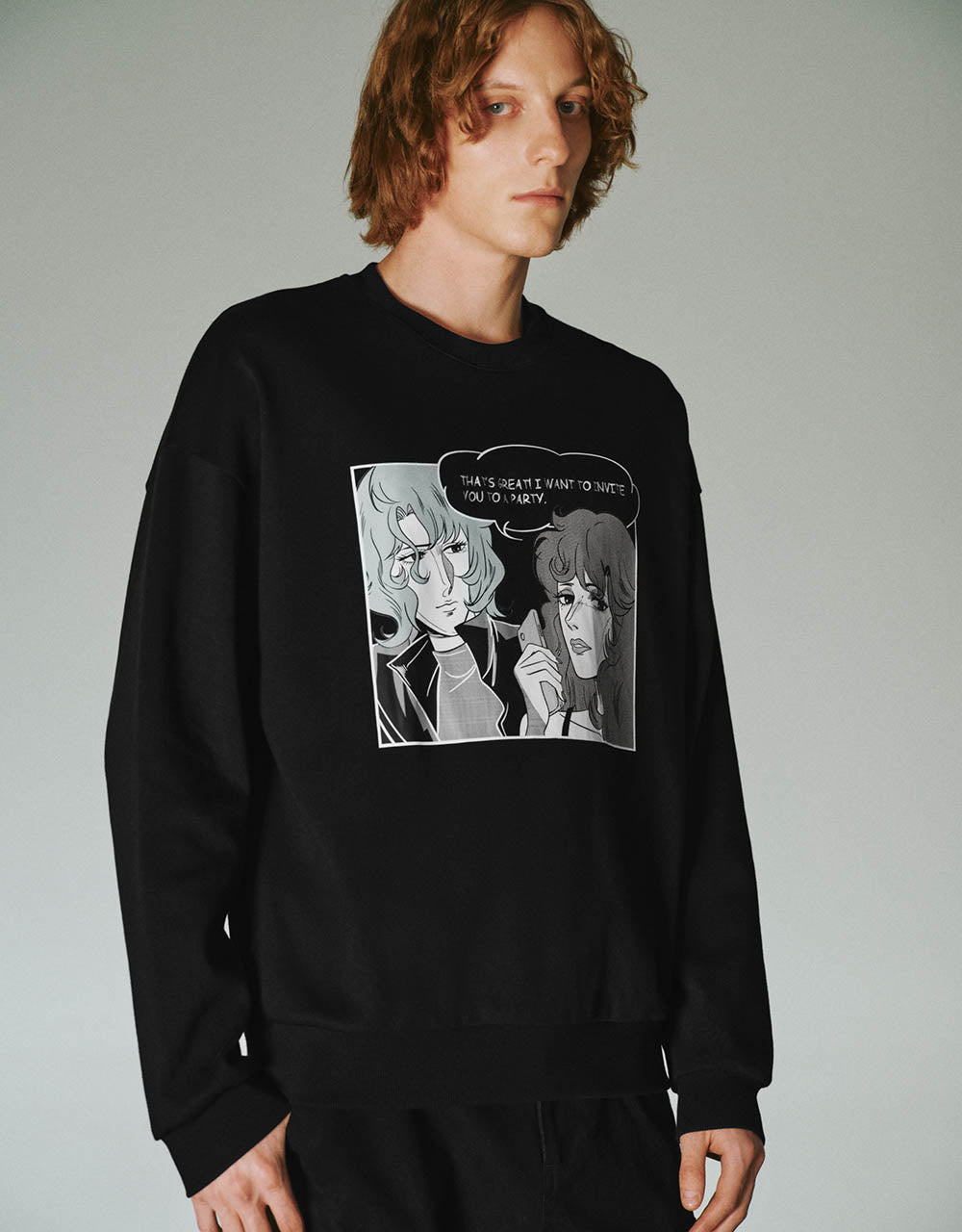 Printed Crew Neck Sweatshirt