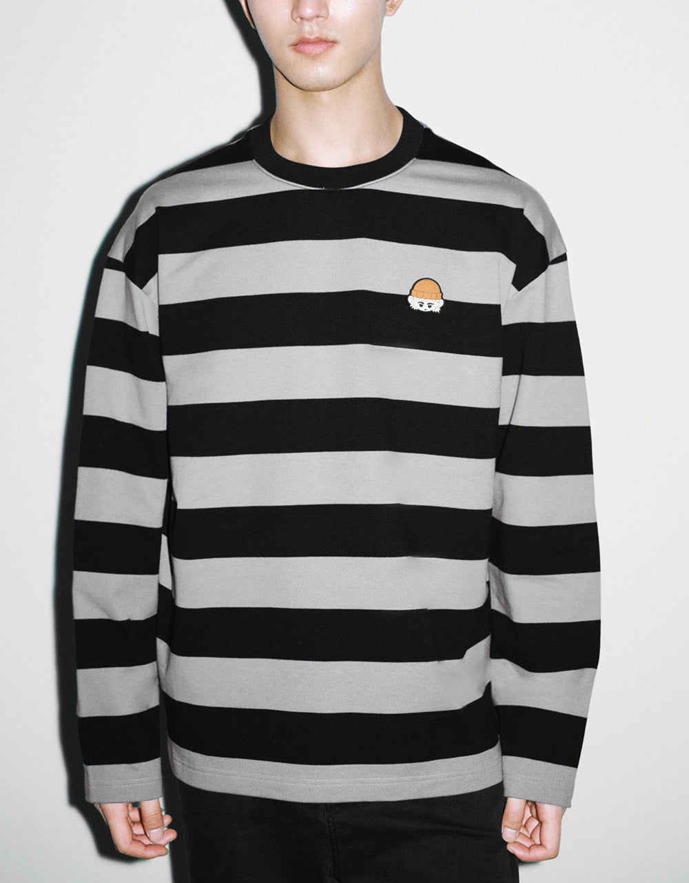 Striped Crew Neck Knitted T-Shirt