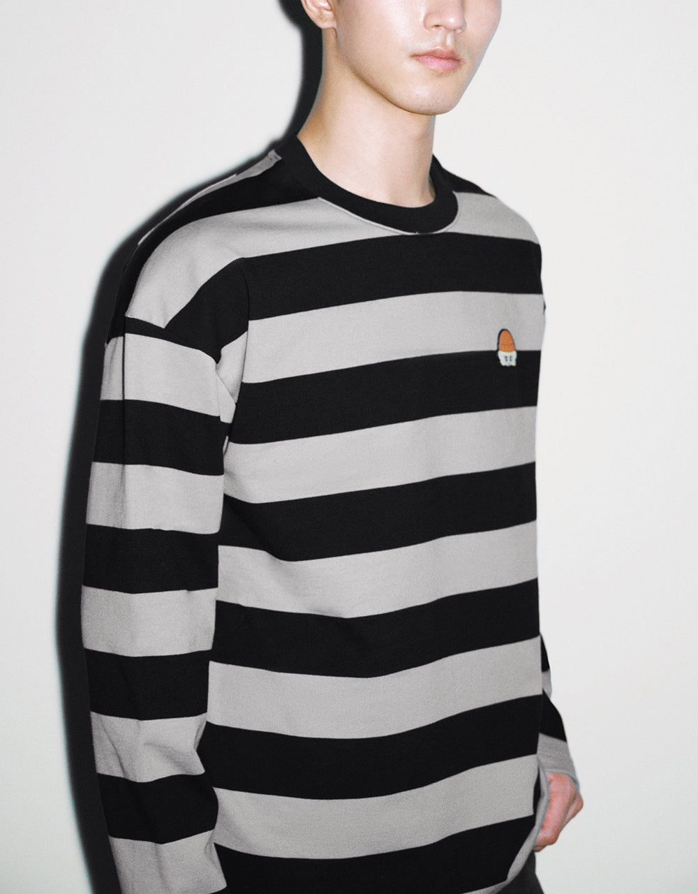 Striped Crew Neck Knitted T-Shirt