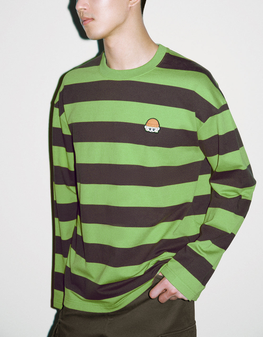 Striped Crew Neck Knitted T-Shirt