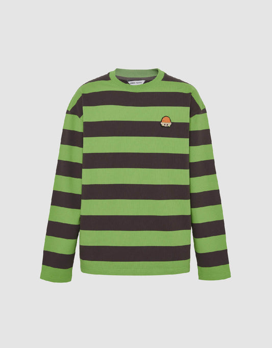 Striped Crew Neck Knitted T-Shirt