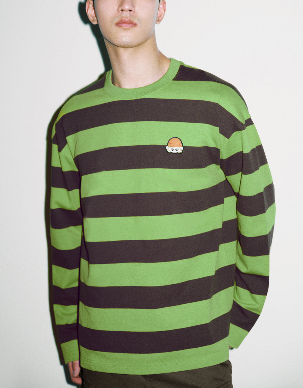 Striped Crew Neck Knitted T-Shirt