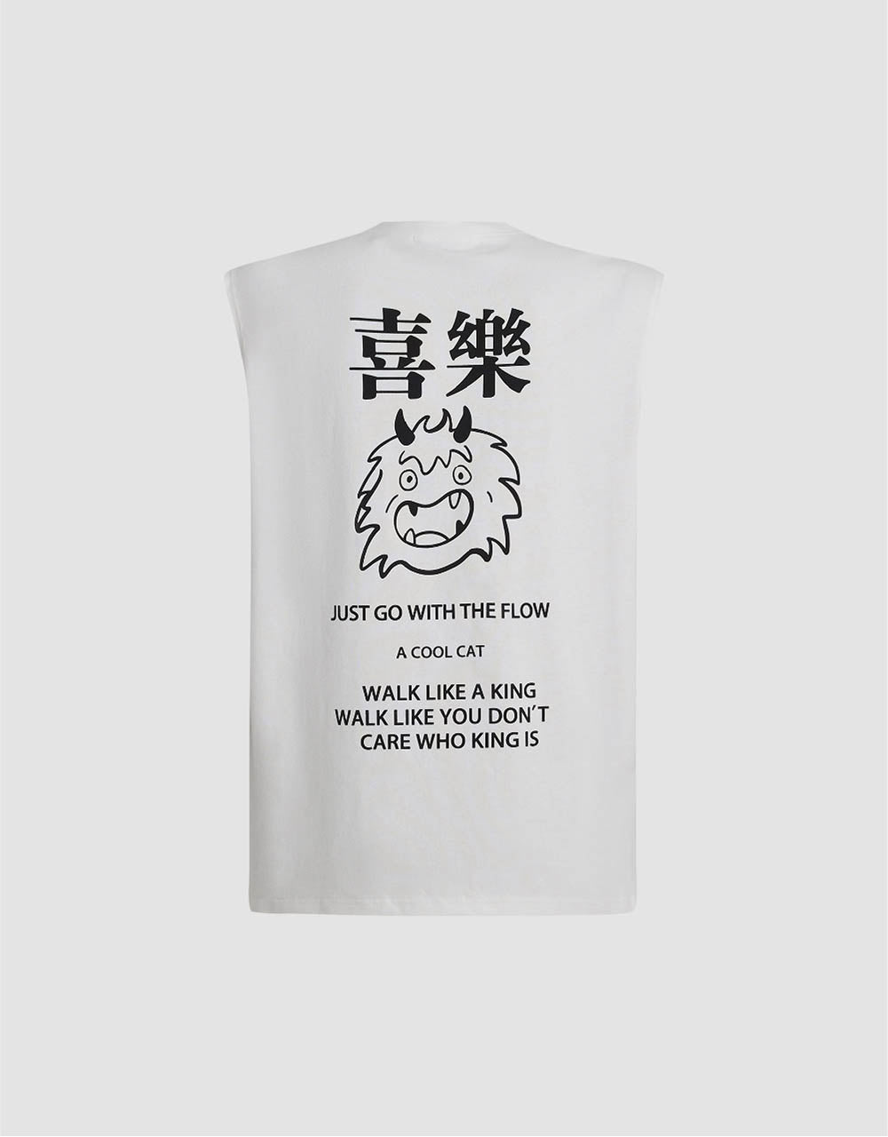 Letter Printed Crew Neck Tank Top