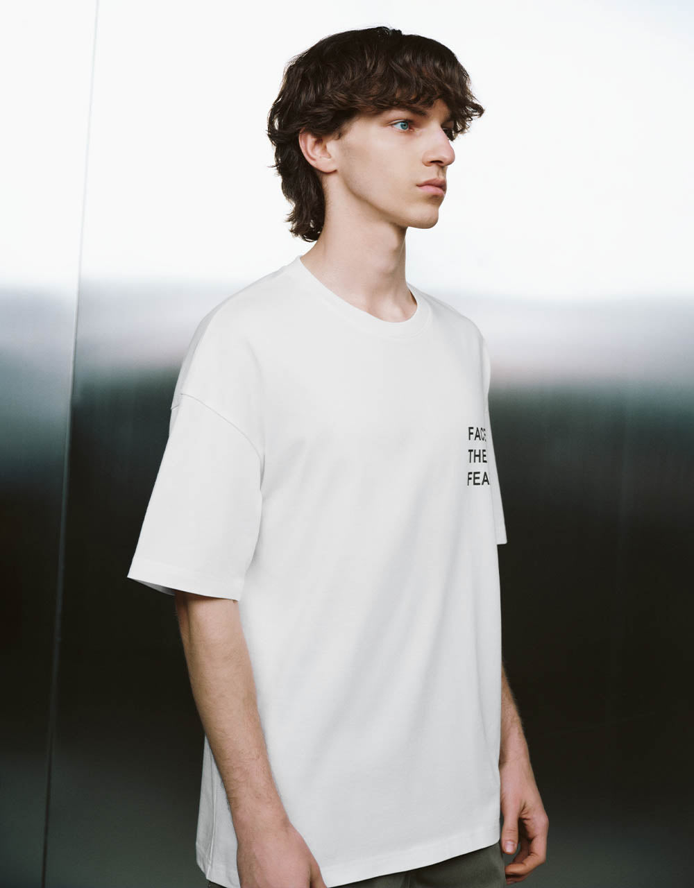 Letter Printed Crew Neck T-Shirt