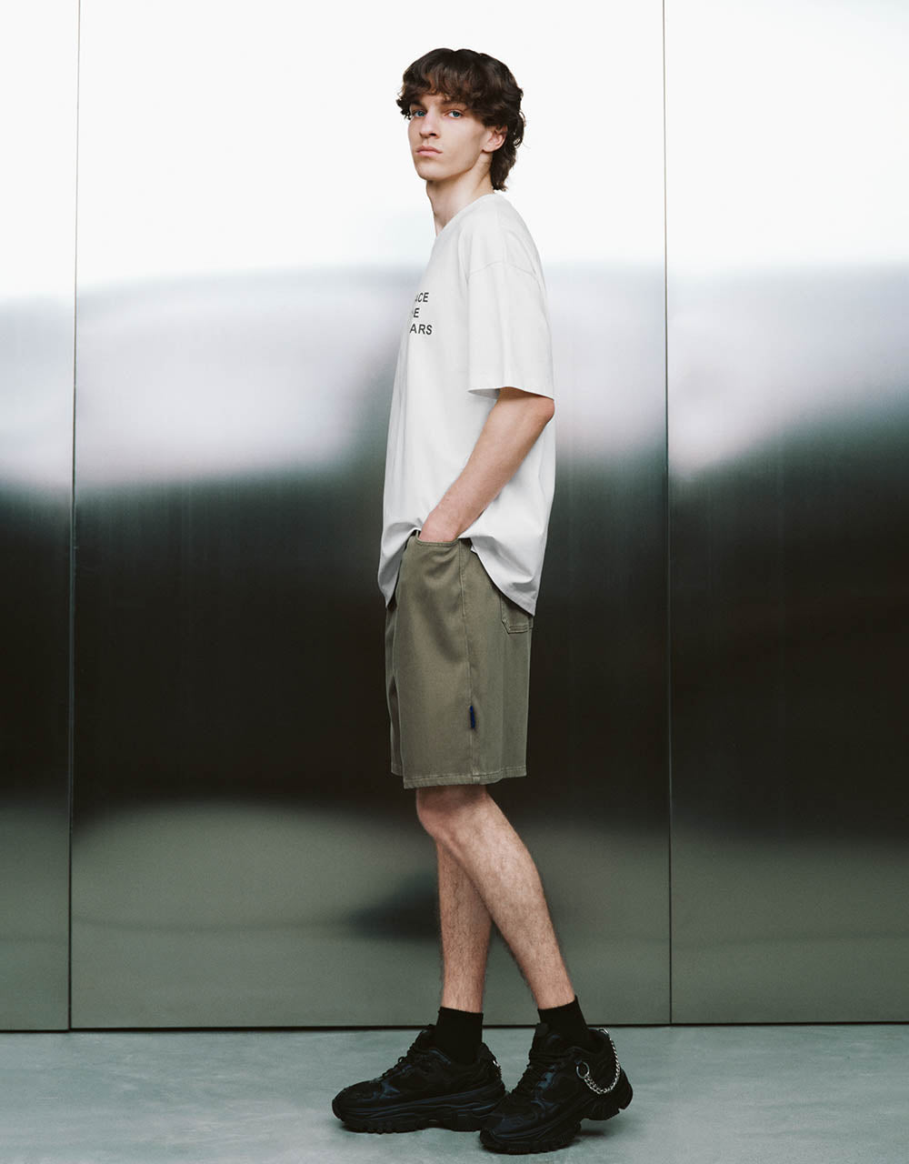 Letter Printed Crew Neck T-Shirt