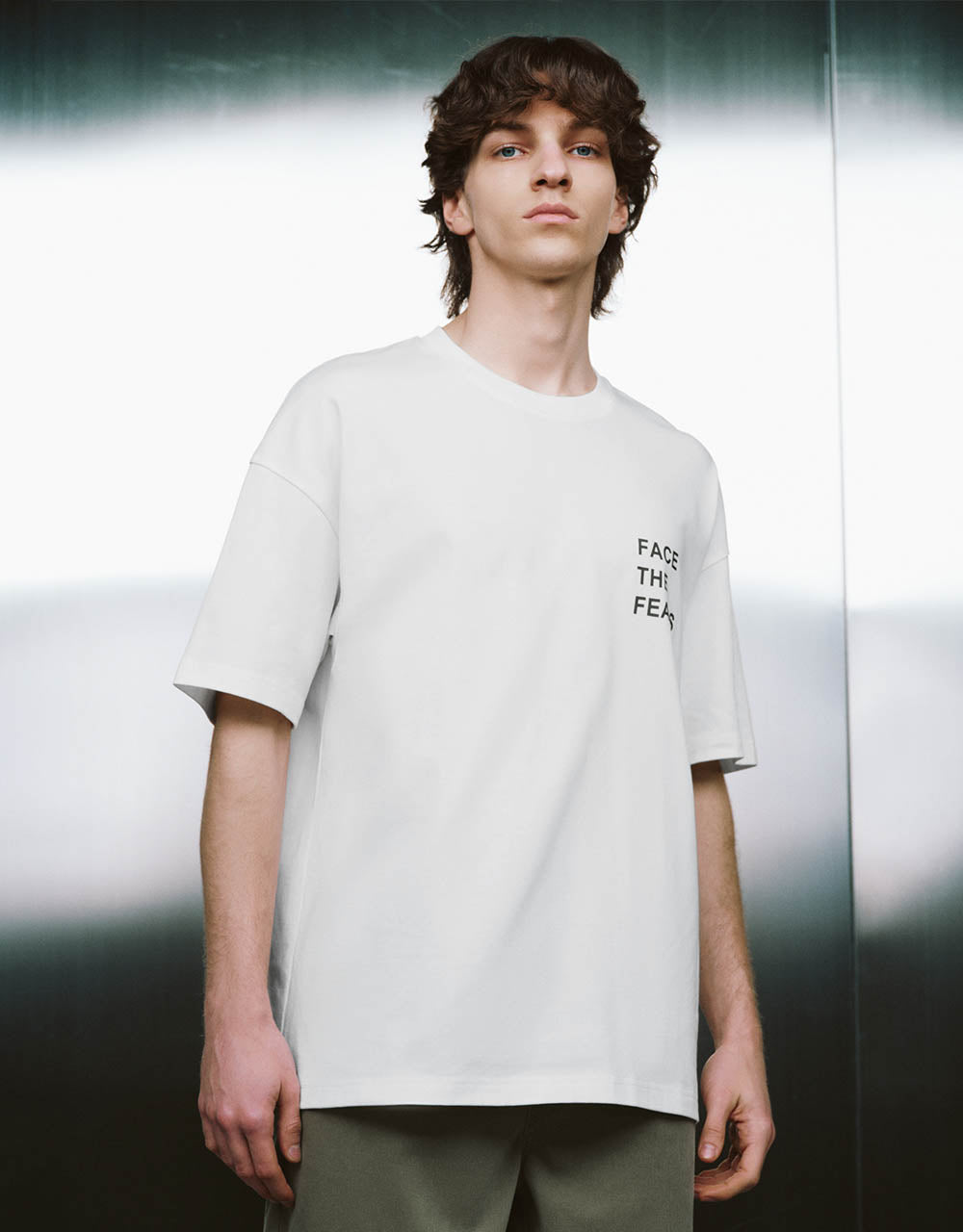 Letter Printed Crew Neck T-Shirt