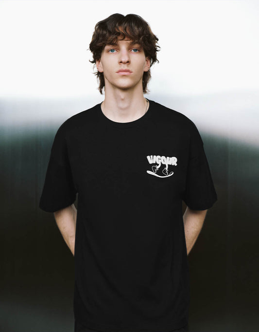 Letter Printed Crew Neck Loose T-Shirt