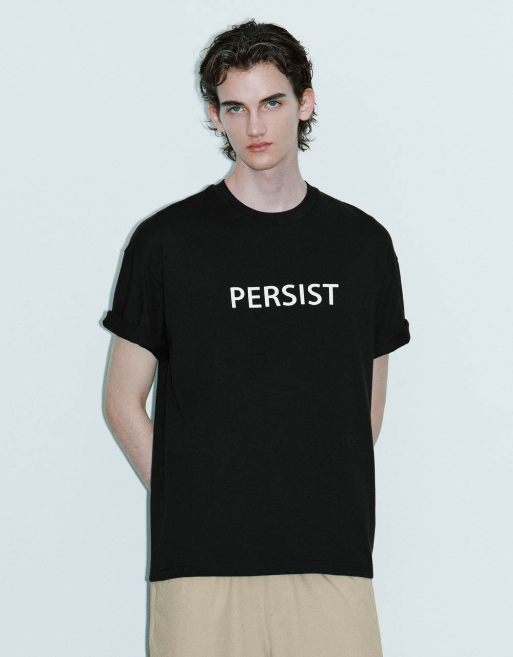 Letter Printed Crew Neck T-Shirt