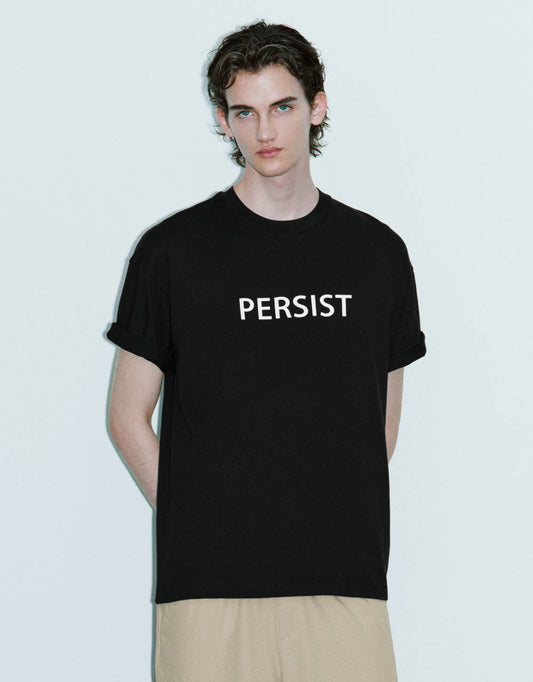 Letter Printed Crew Neck T-Shirt