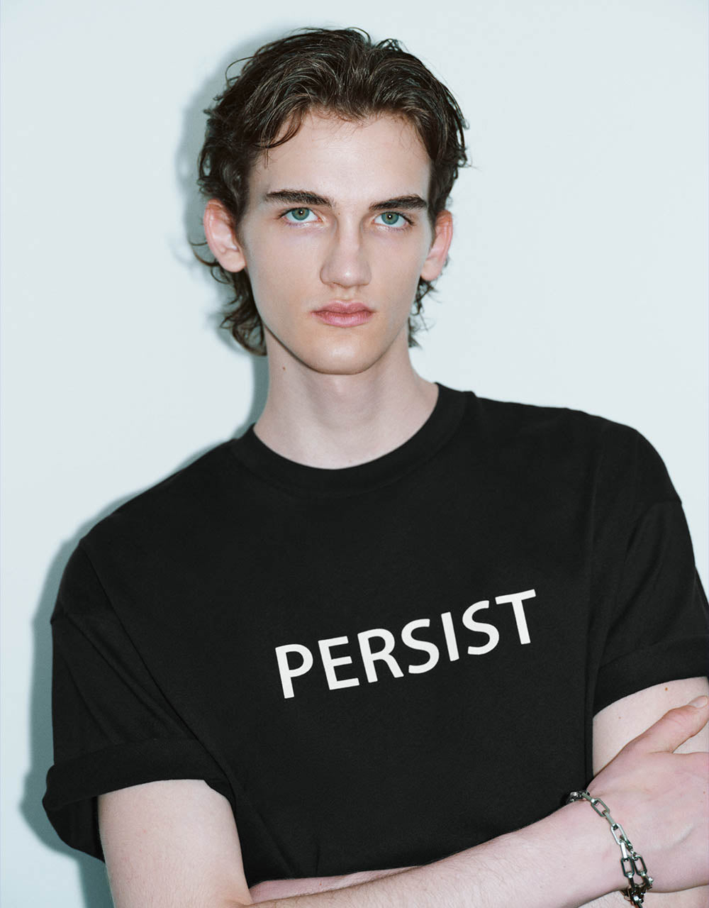 Letter Printed Crew Neck T-Shirt