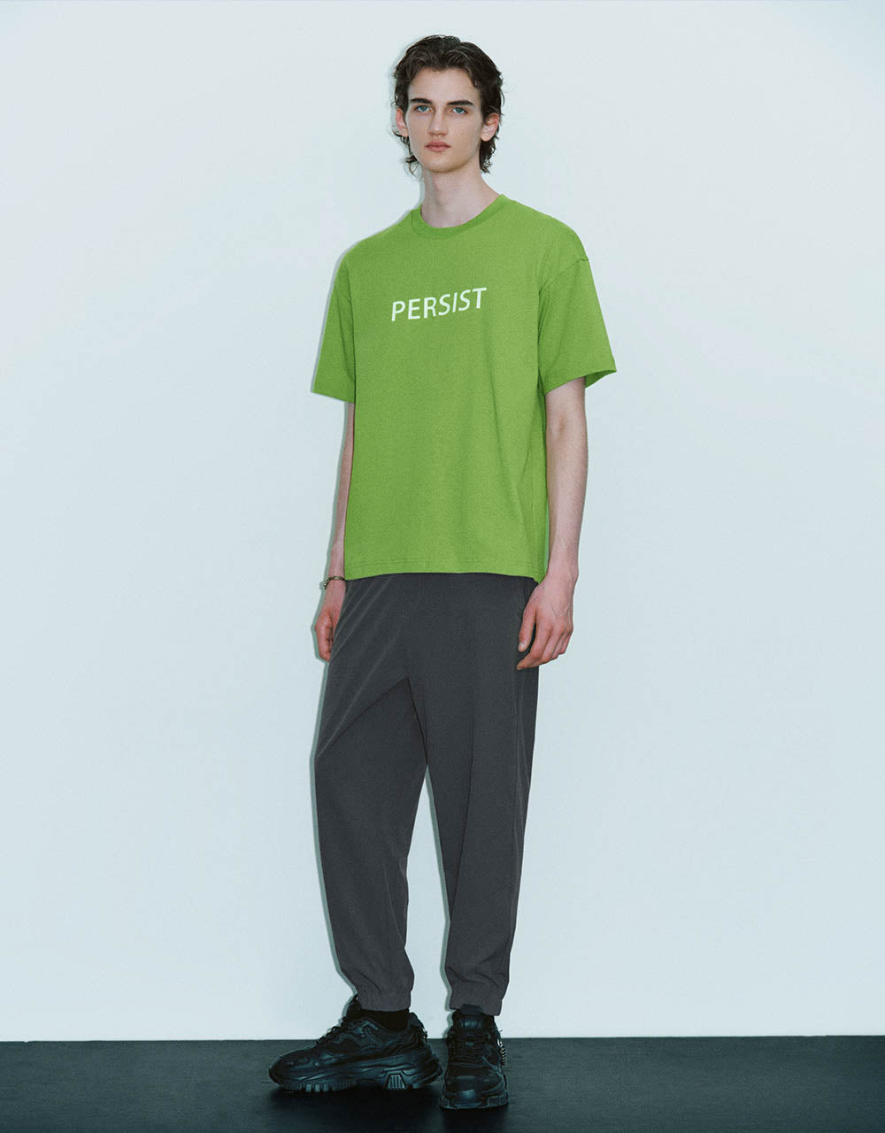 Letter Printed Crew Neck T-Shirt