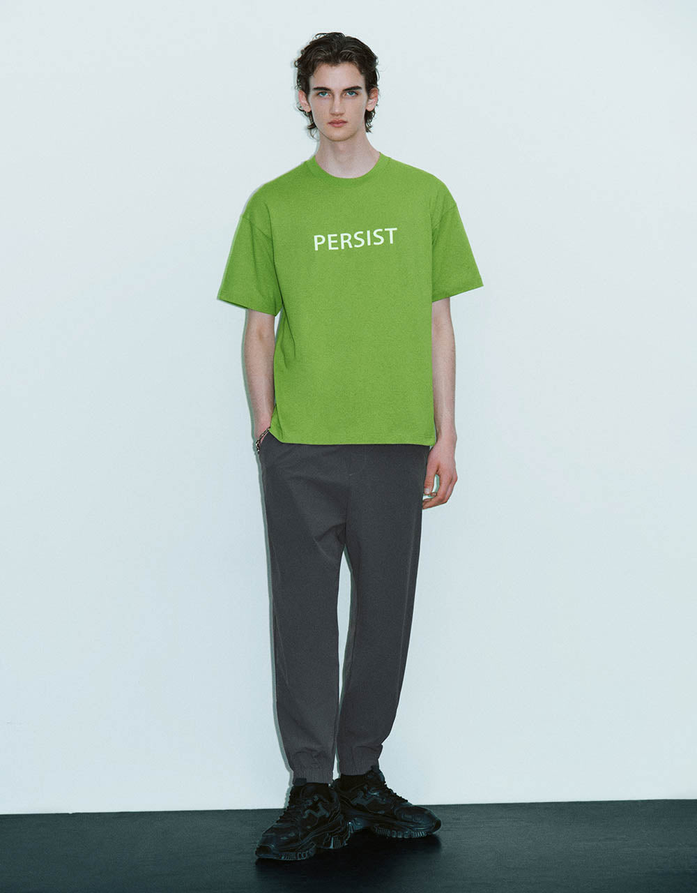 Letter Printed Crew Neck T-Shirt