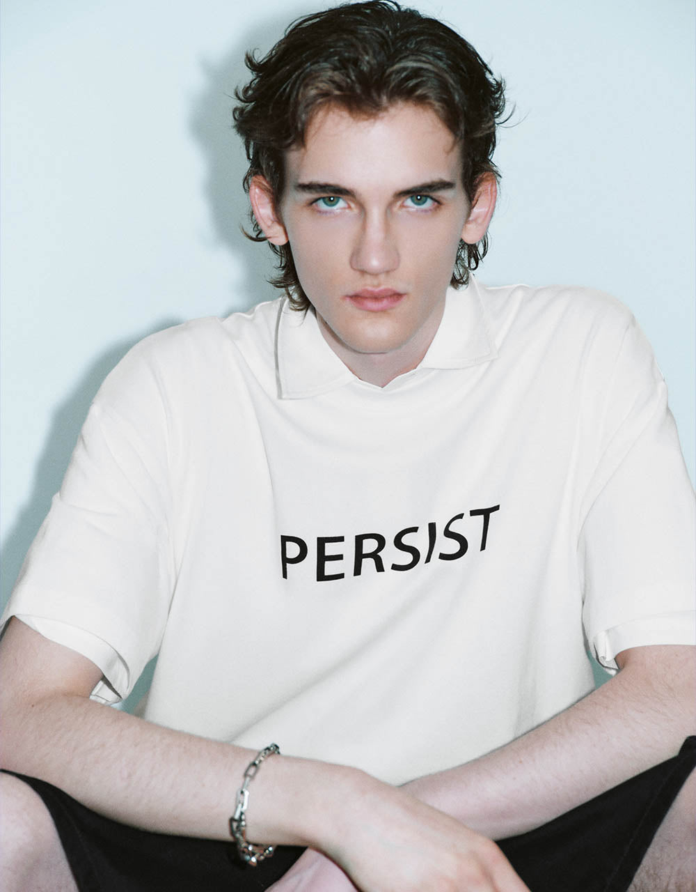 Letter Printed Crew Neck T-Shirt