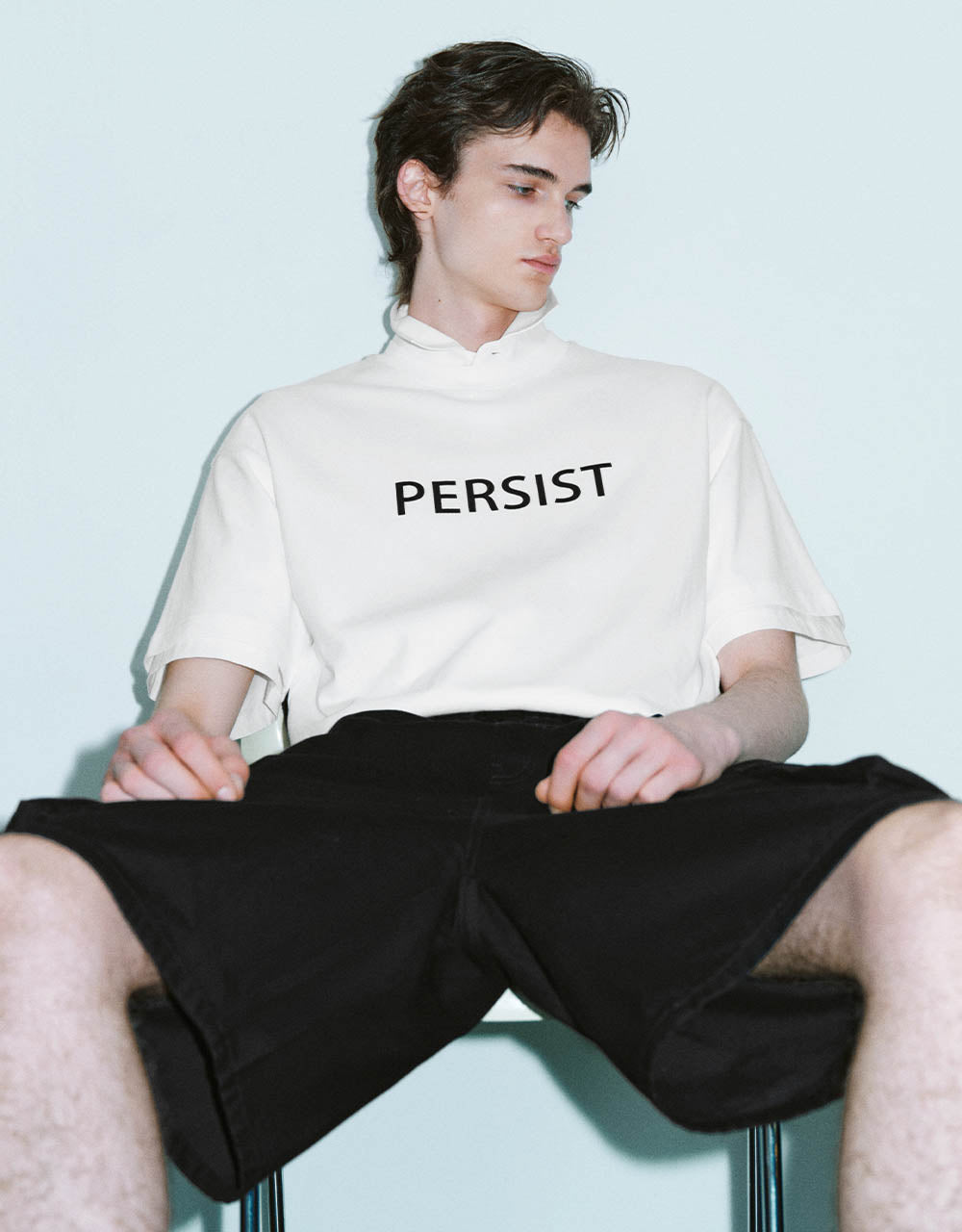 Letter Printed Crew Neck T-Shirt