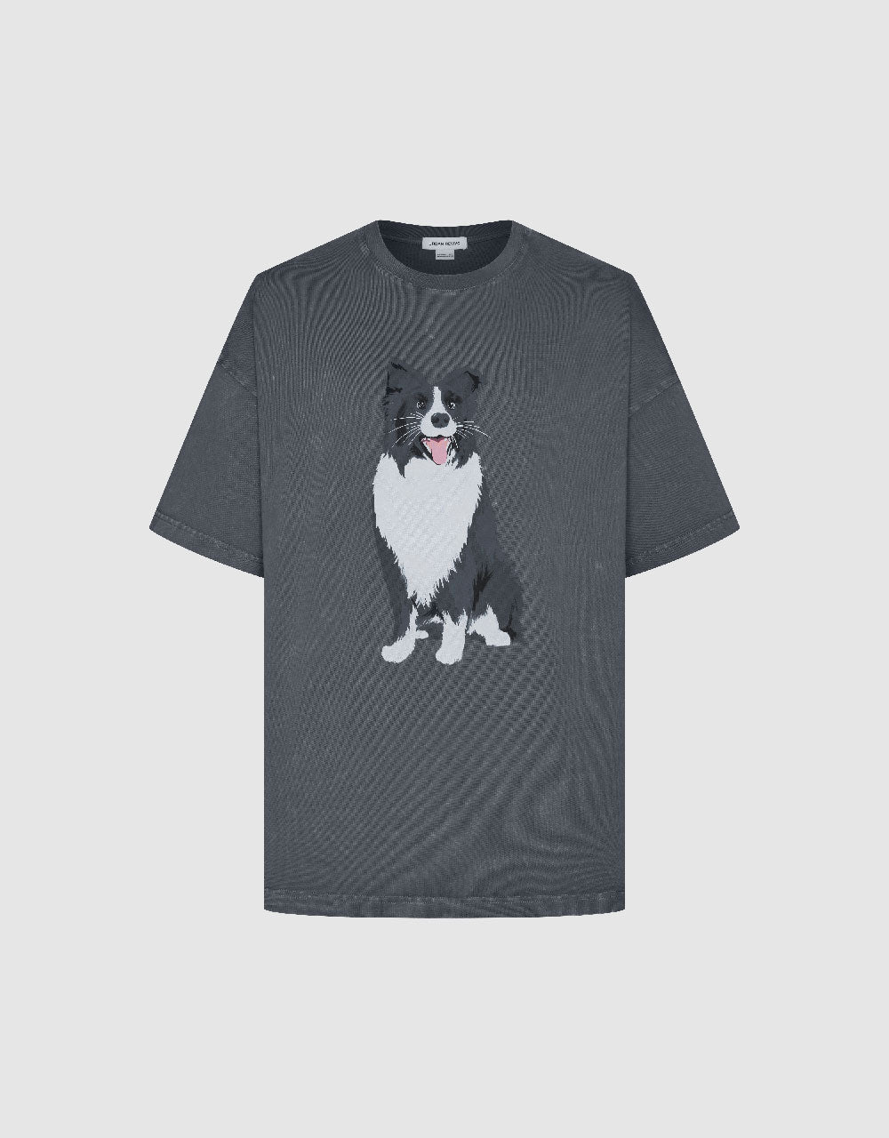 Dog Printed Crew Neck Loose T-Shirt