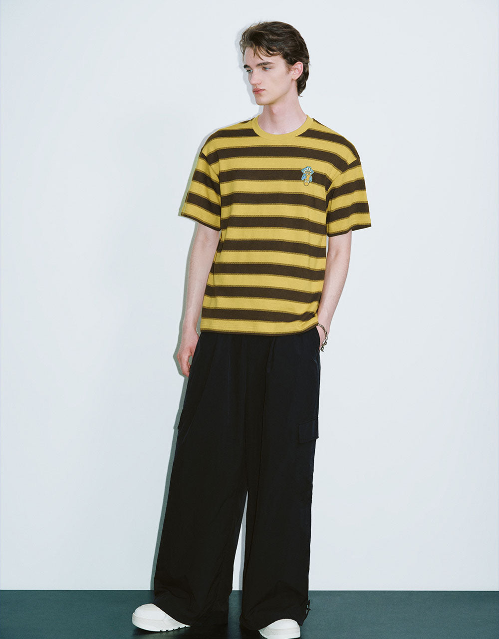 Striped Crew Neck Loose T-Shirt