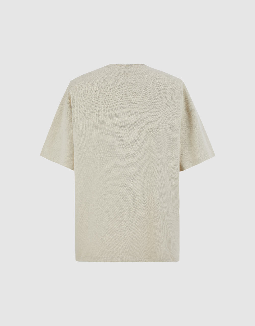 Embossed Crew Neck Loose T-Shirt