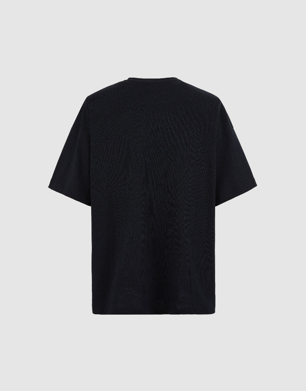 Embossed Crew Neck Loose T-Shirt