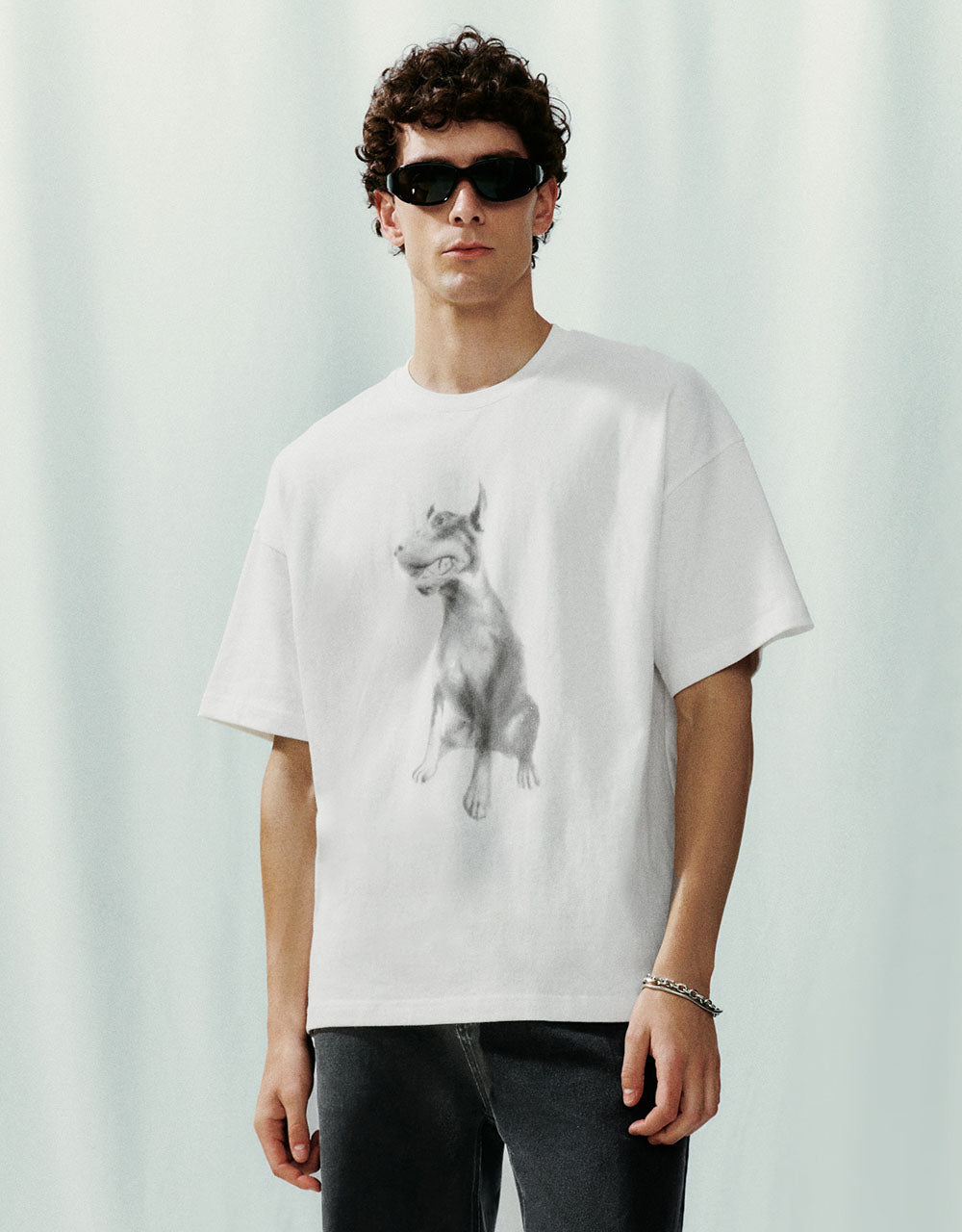 Printed Crew Neck Loose T-Shirt