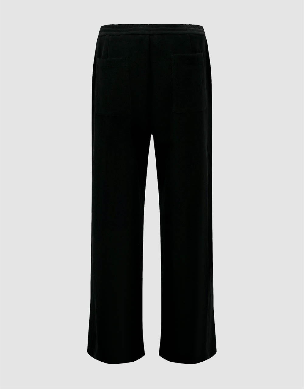 Drawstring Waist Knitted Wide-Leg Pants