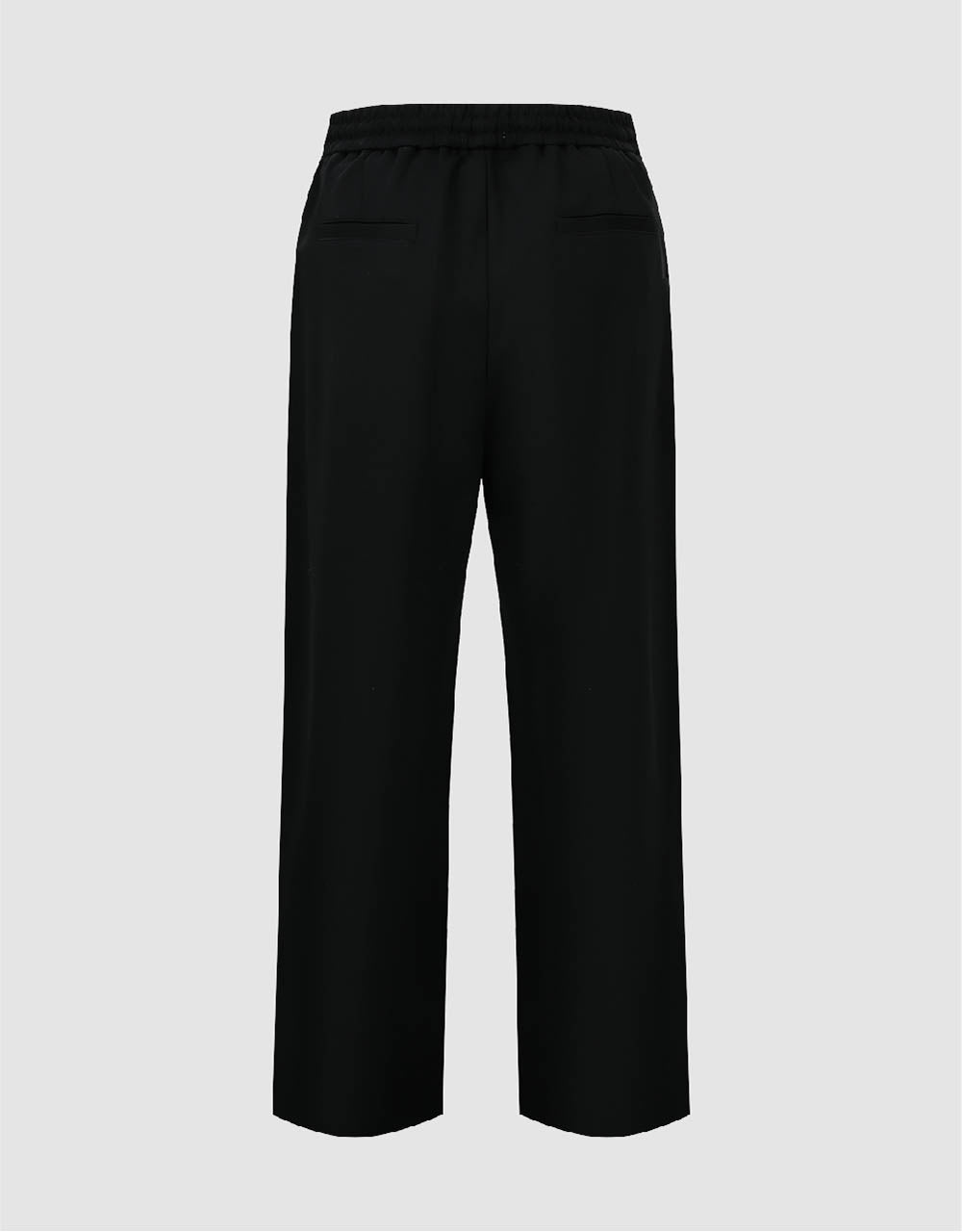 Drawstring Waist Knitted Wide-Leg Pants