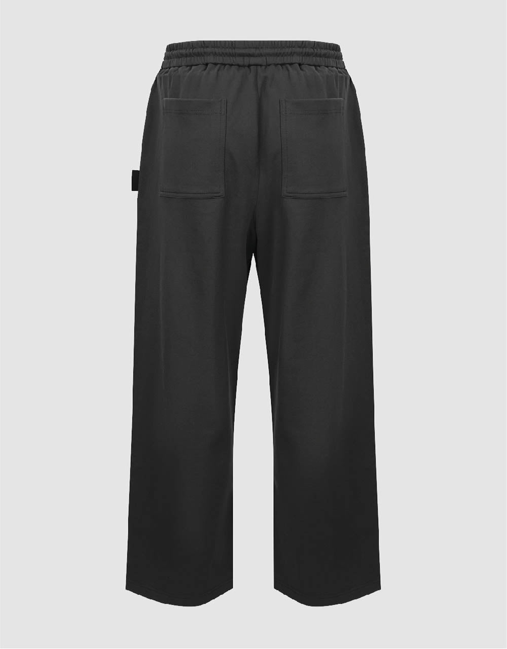 Elastic Waist Straight Pants