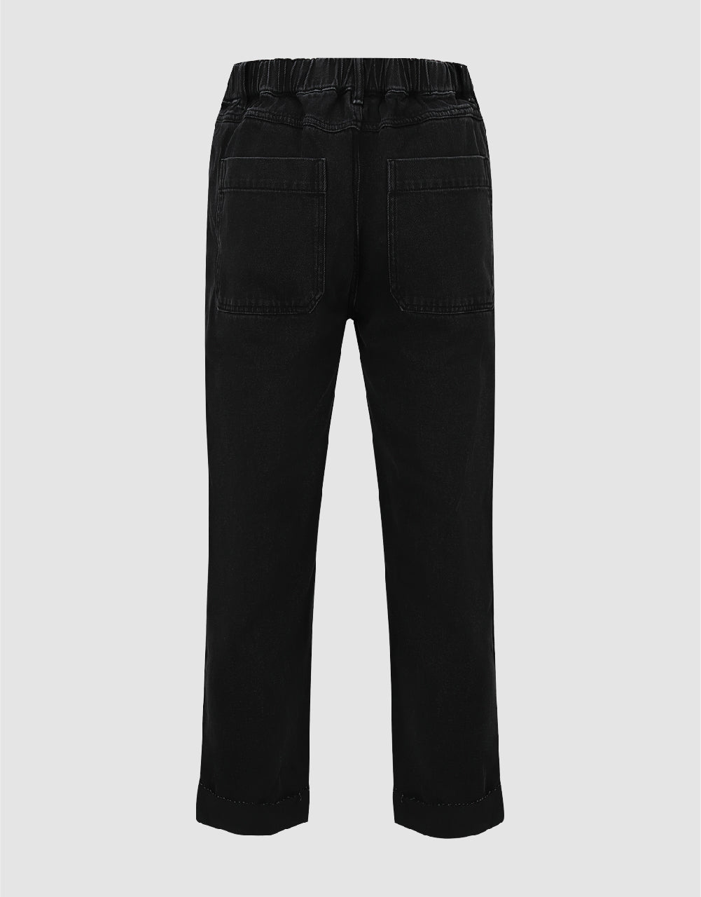 Raw Hem Straight Jeans