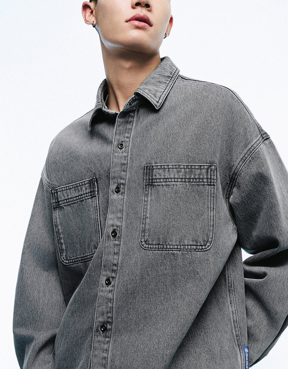 Button Up Oversized Denim Shirt