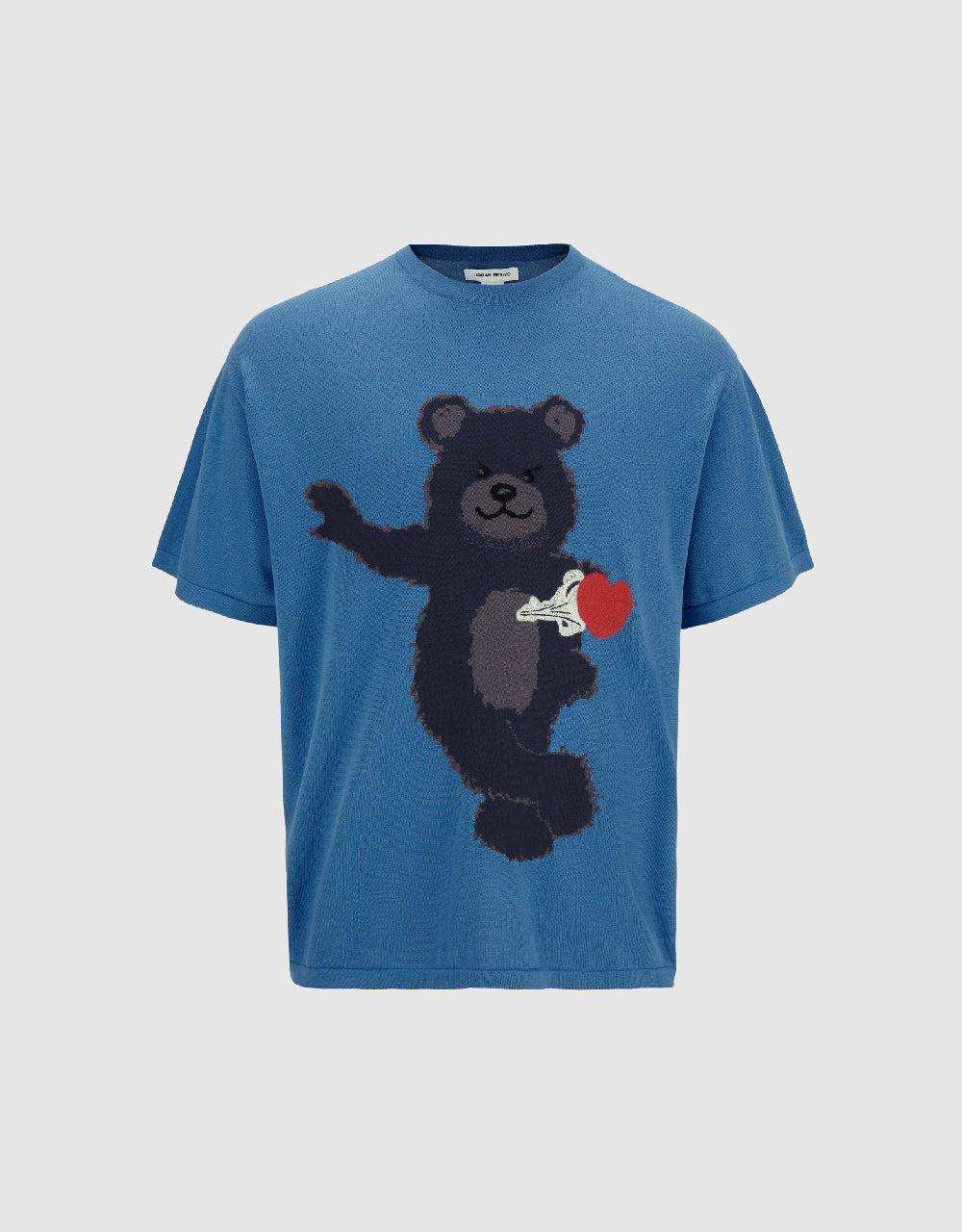 Bear Printed Knitted T-Shirt