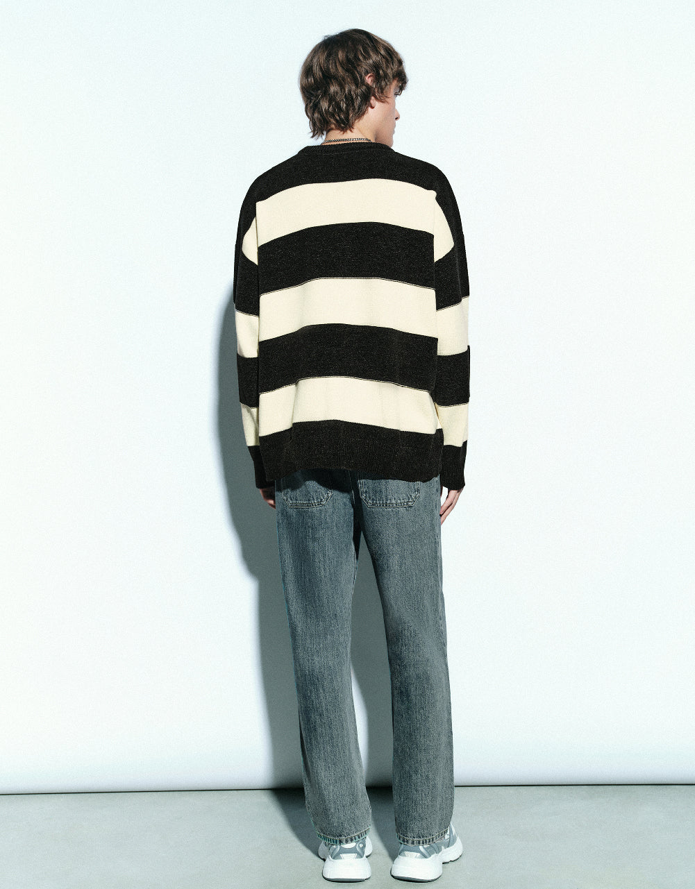 Striped Crew Neck Knitted T-Shirt