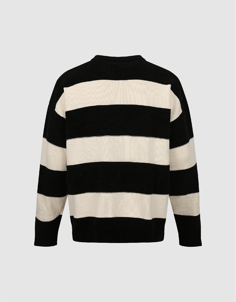 Striped Crew Neck Knitted T-Shirt