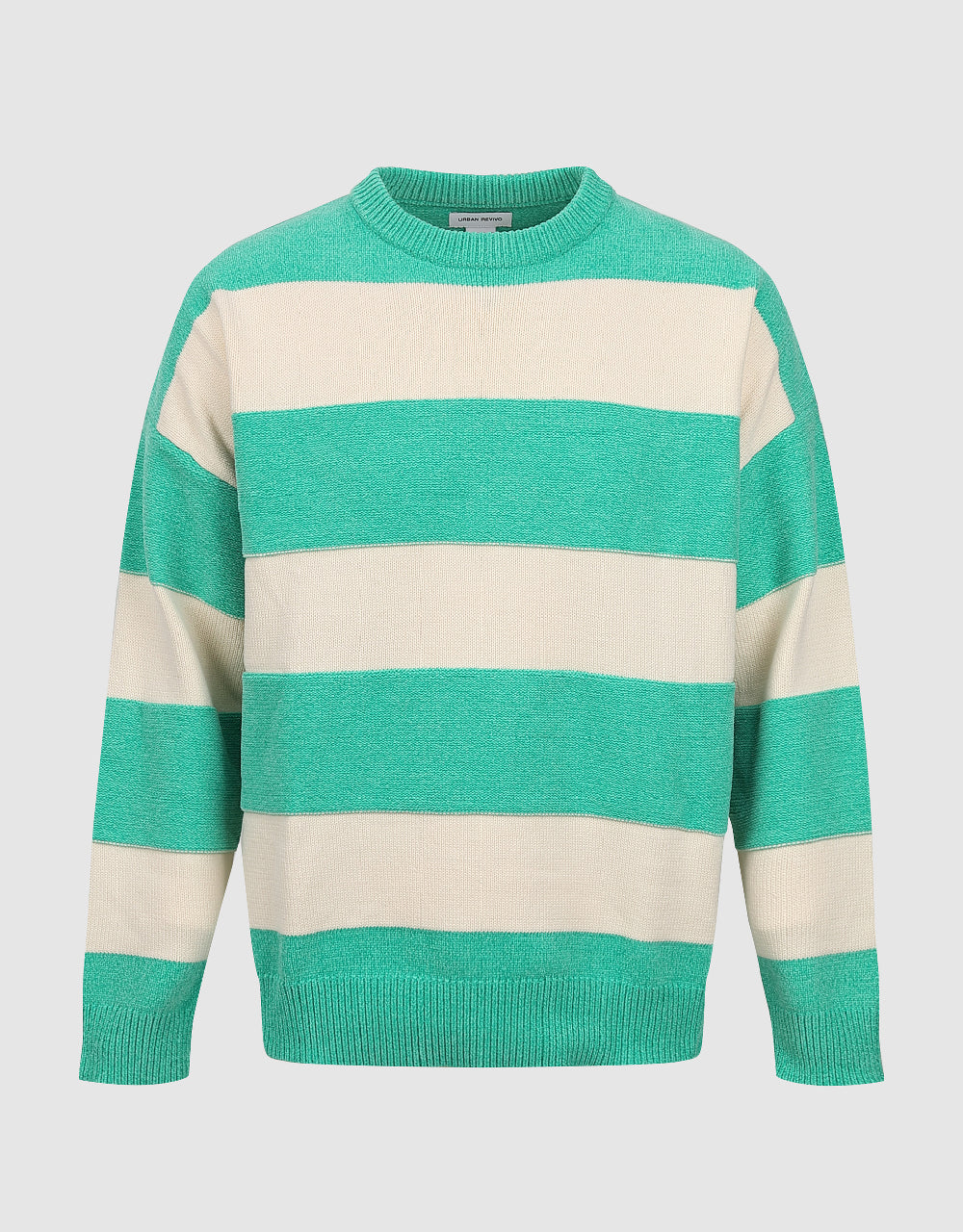 Striped Crew Neck Knitted T-Shirt