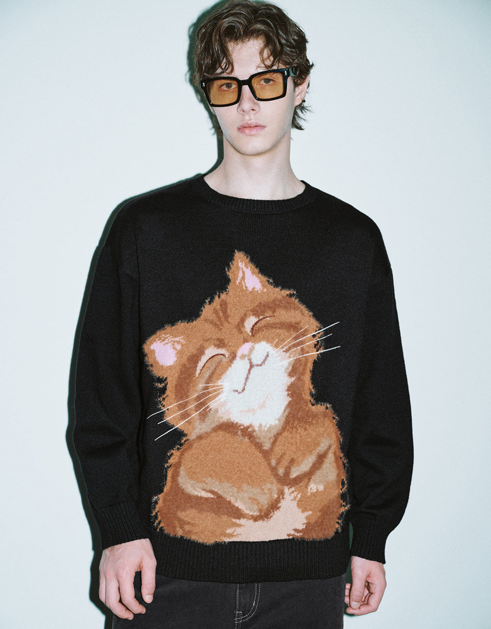 Animal Embroidered Knitted T-Shirt