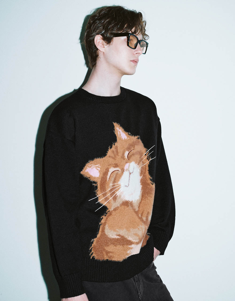 Animal Embroidered Knitted T-Shirt