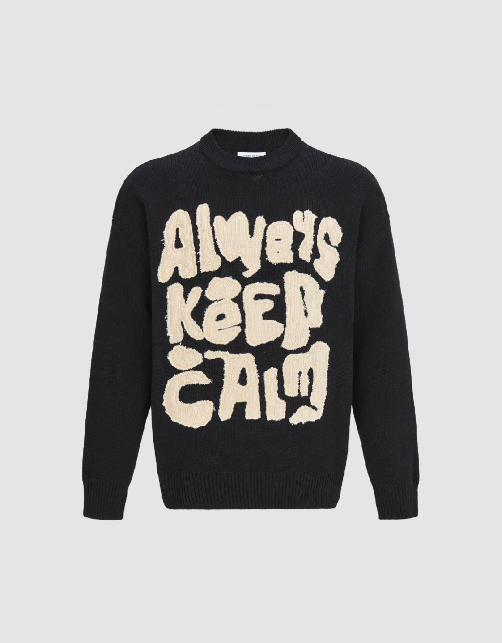 Slogan Embroidered Knitted T-Shirt