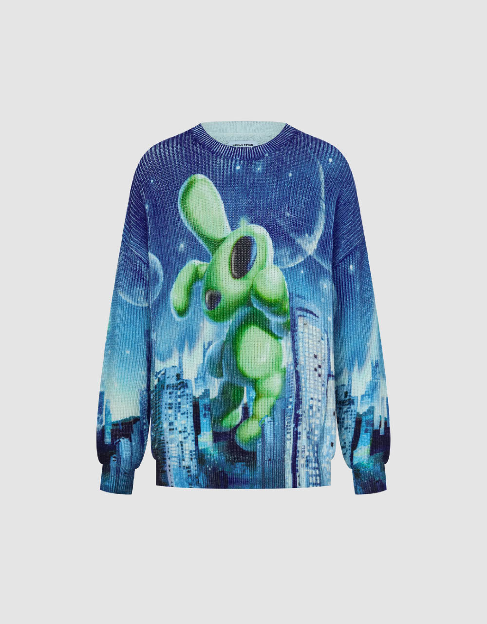 Interstellar Bunny Printed Knitted T-Shirt