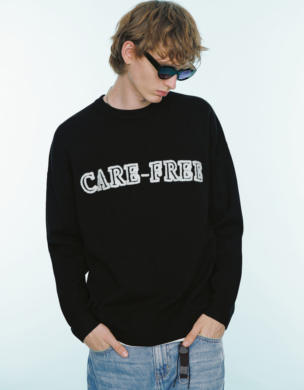Letter Printed Knitted T-Shirt