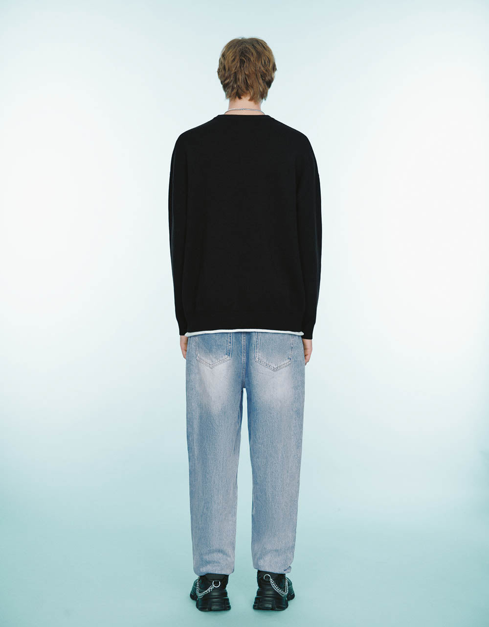 Letter Printed Knitted T-Shirt