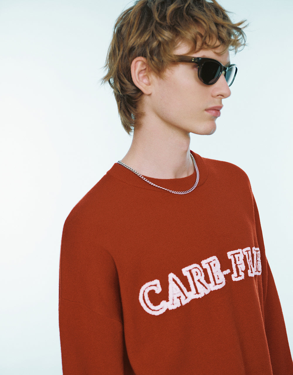 Letter Printed Knitted T-Shirt