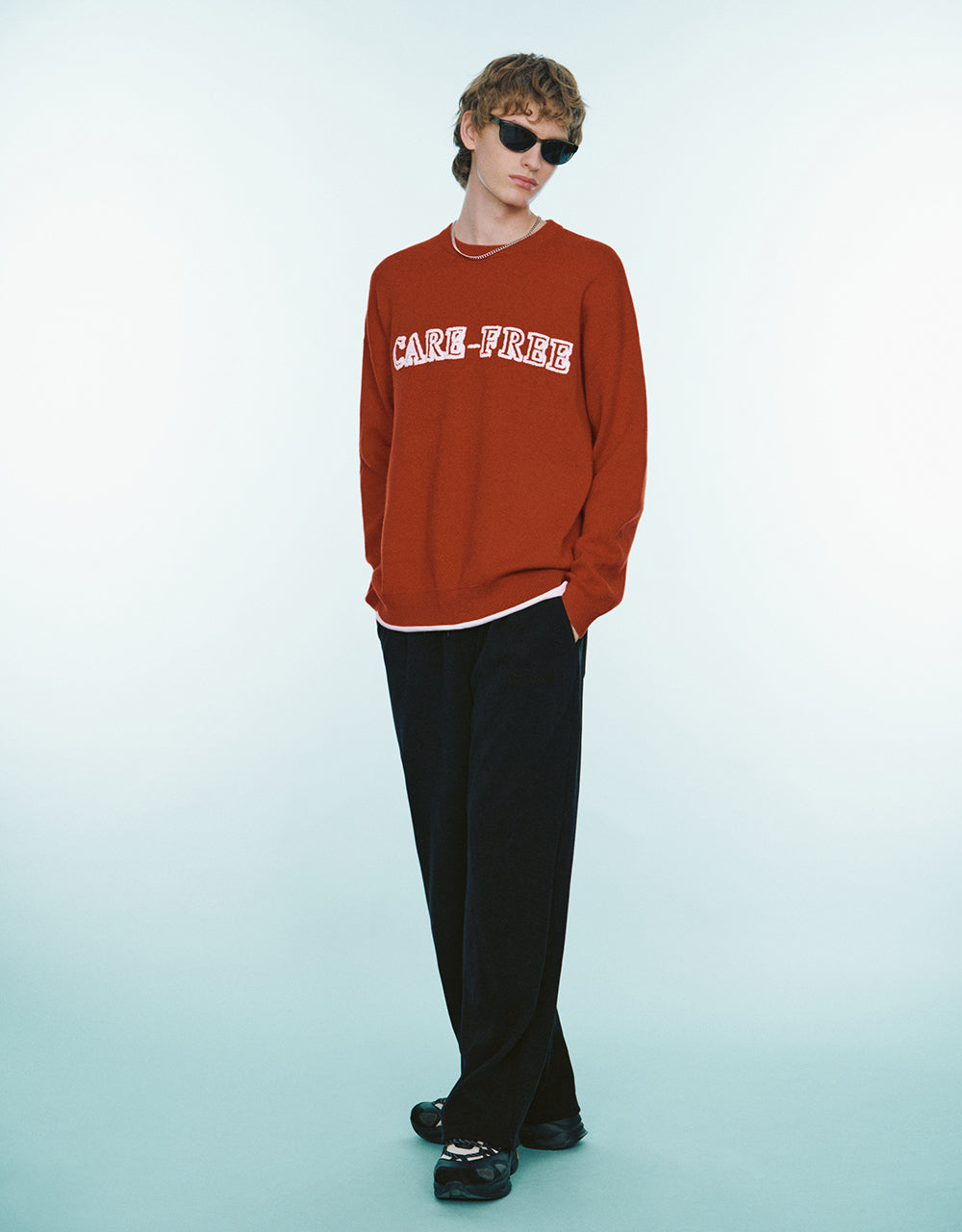 Letter Printed Knitted T-Shirt