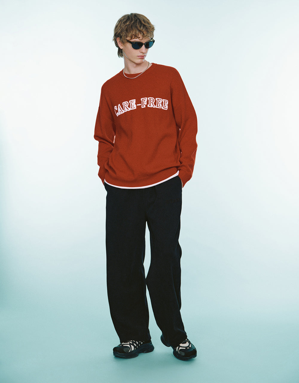 Letter Printed Knitted T-Shirt