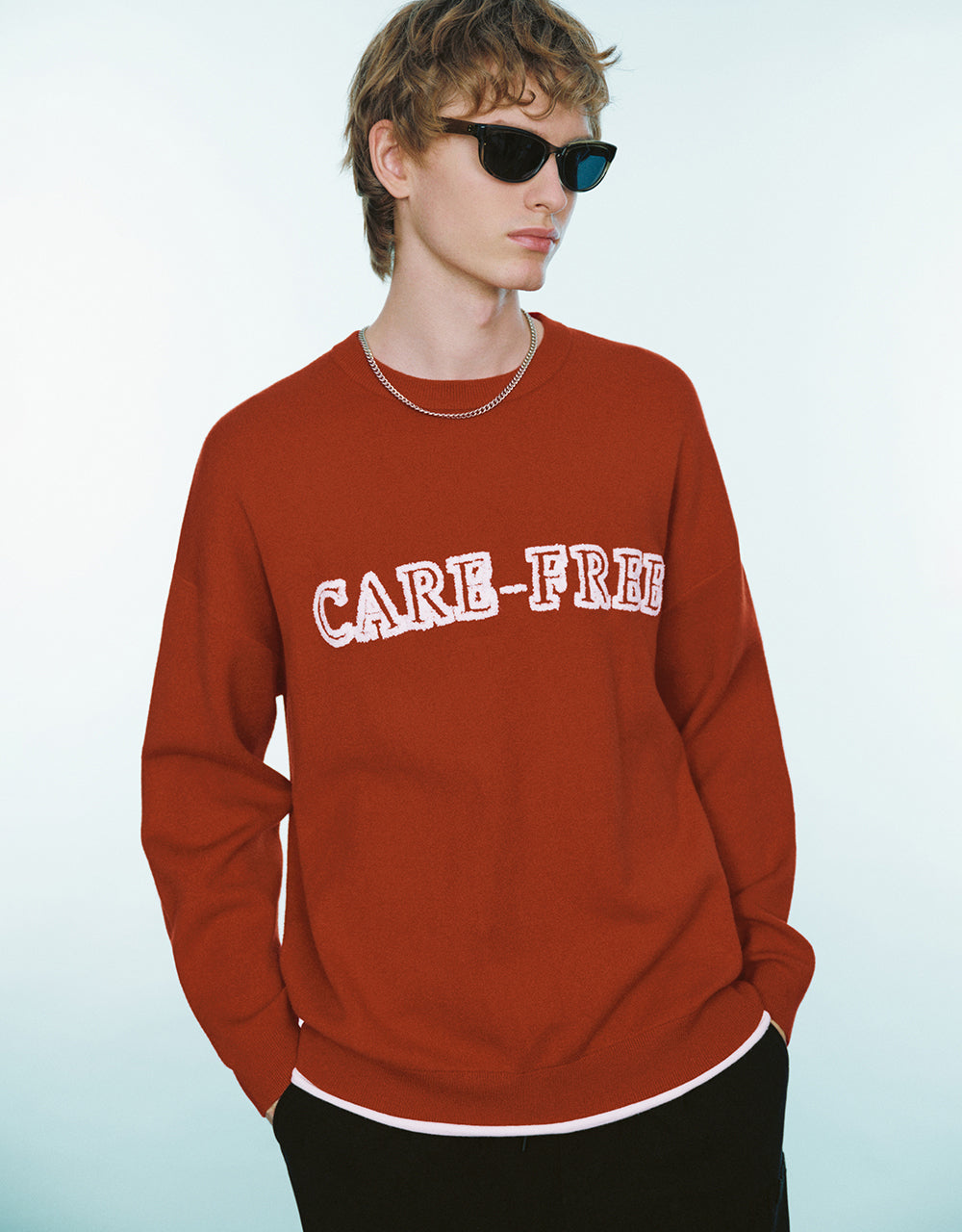 Letter Printed Knitted T-Shirt