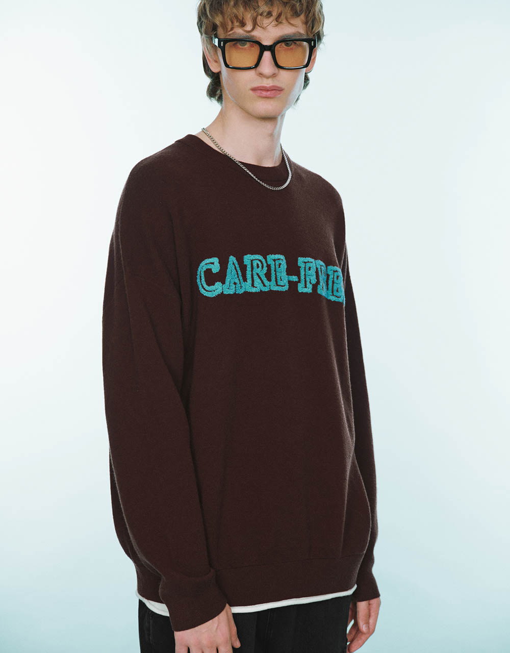 Letter Printed Knitted T-Shirt