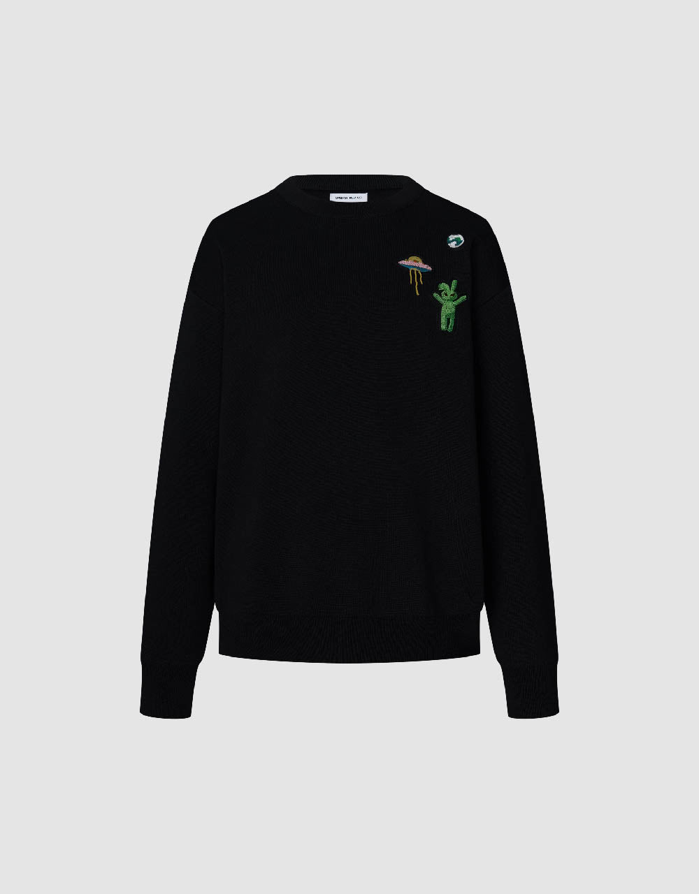 Alien Embroidered Knitted T-Shirt