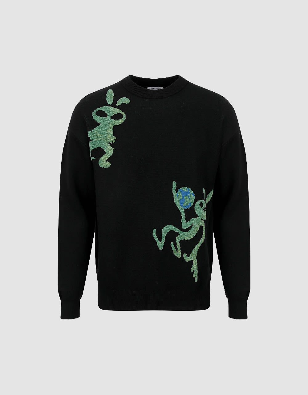 Alien Embroidered Knitted T-Shirt