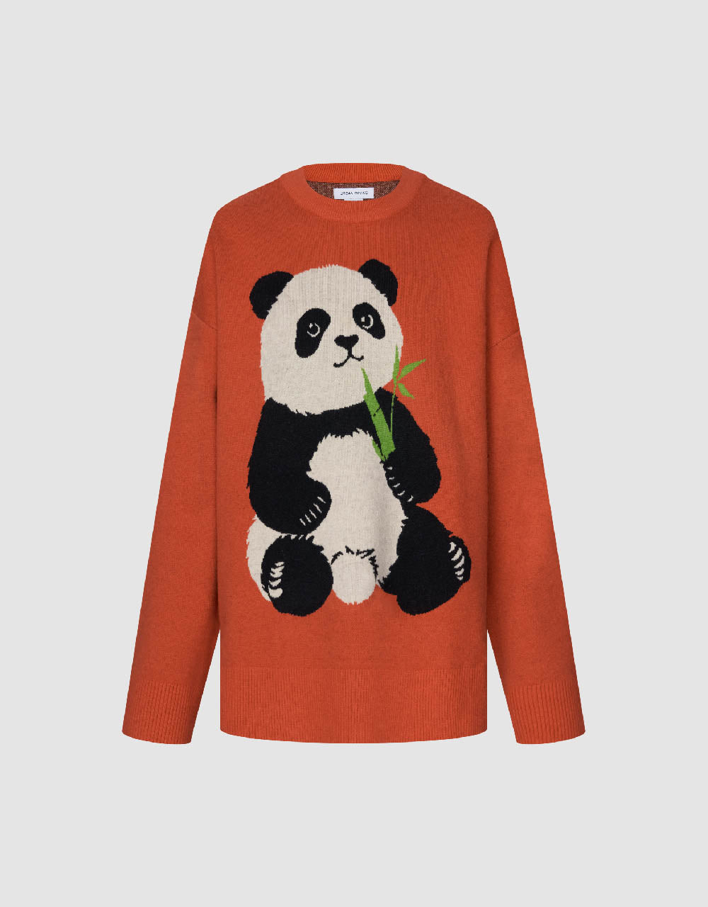 Panda Embroidered Knitted T-Shirt