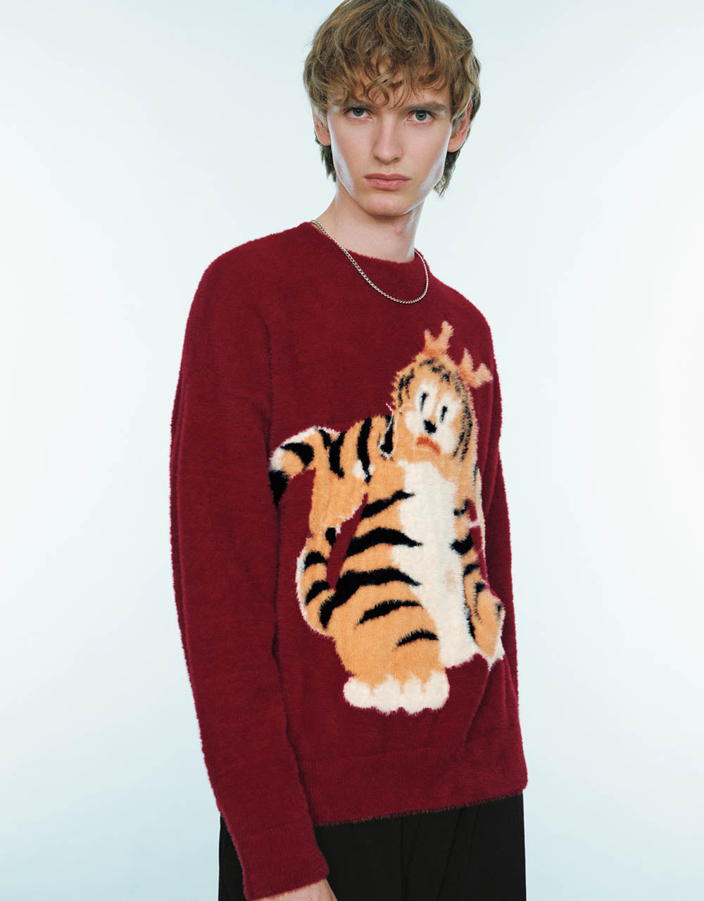 Animal Embroidered Knitted T-Shirt